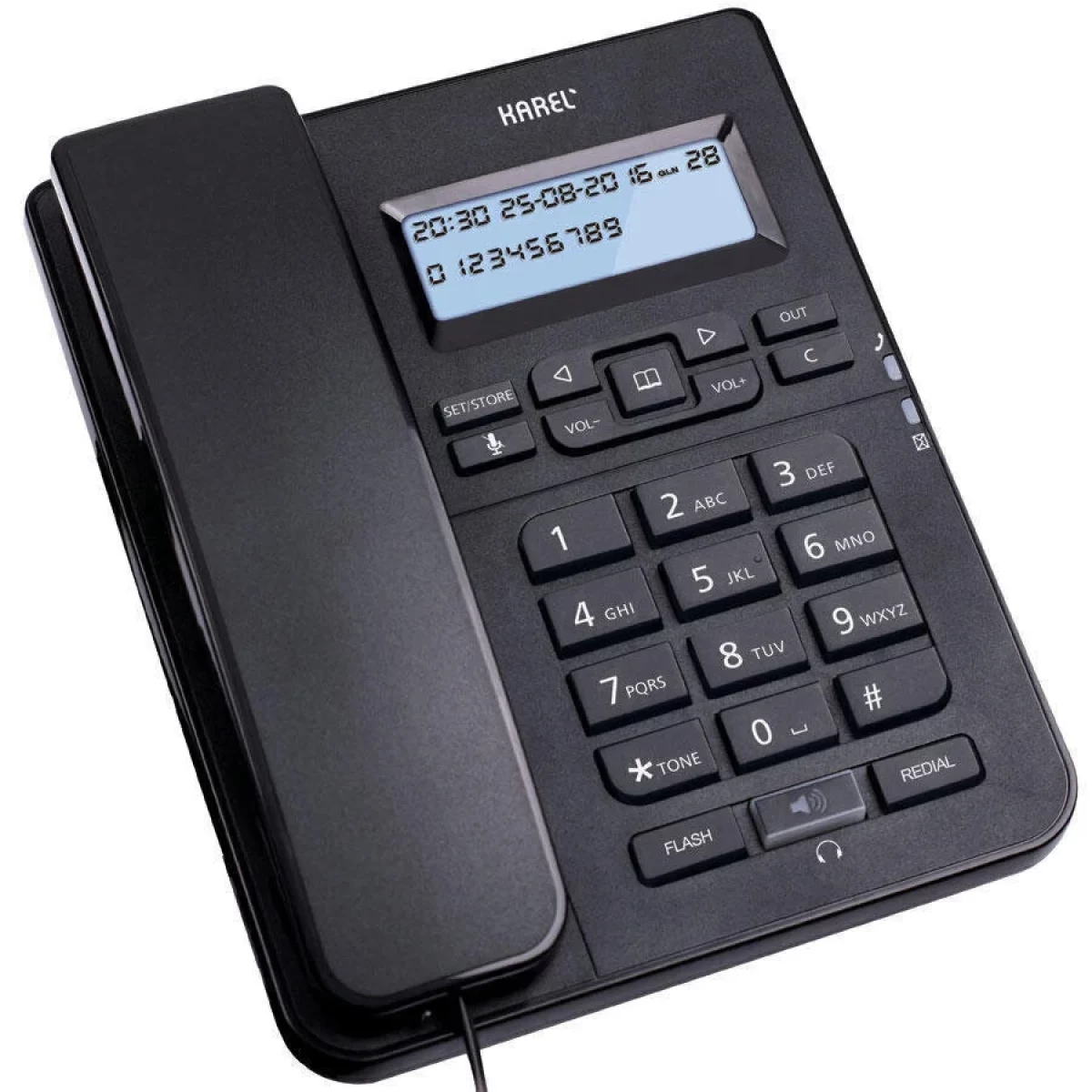Karel TM145 Siyah Kulaklıklı Ekranlı Masa Üstü Telefon