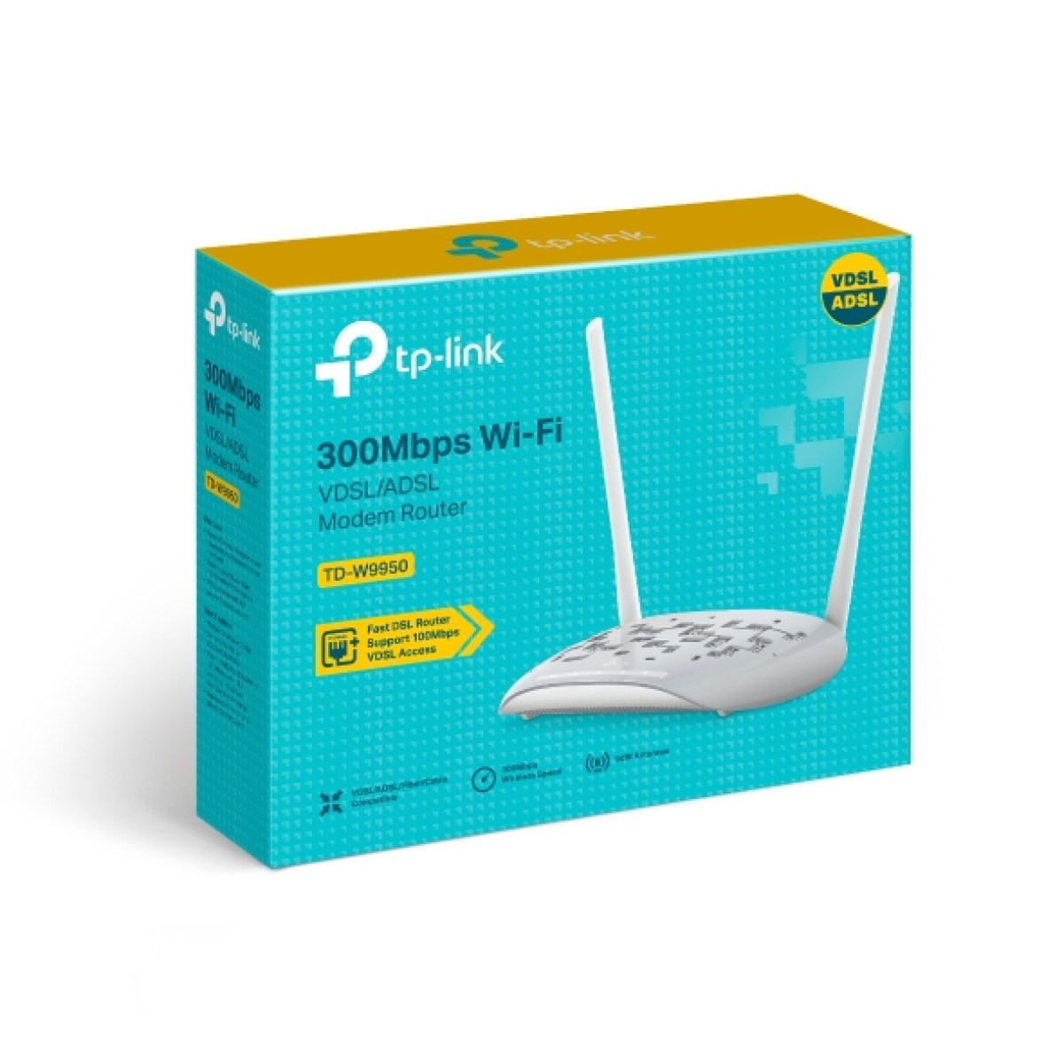 TP-Link TD-W9950 ADSL2+/VDSL2 4 Port 300Mbps Modem/Router